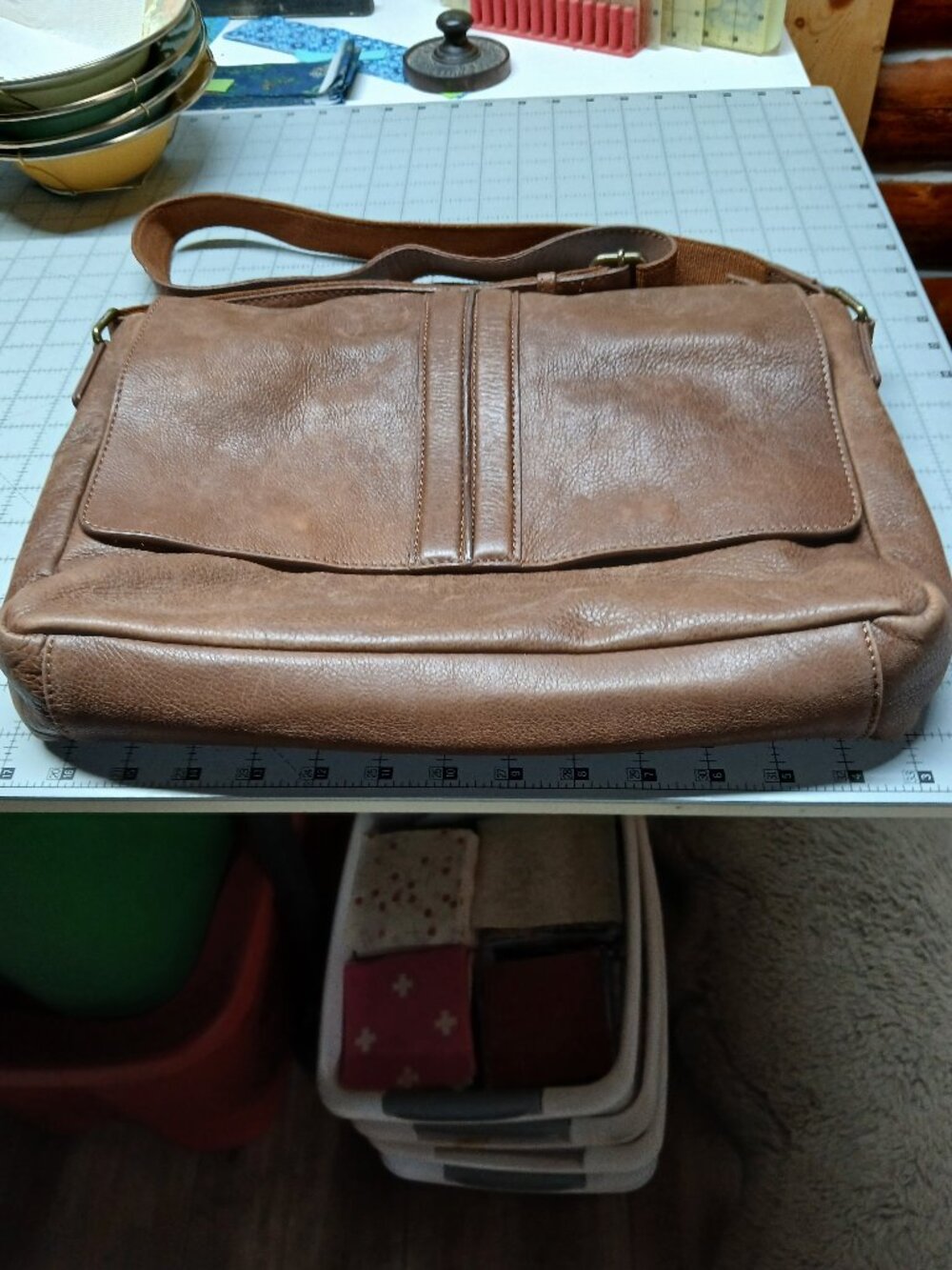 Leather Messenger Bag/Purse